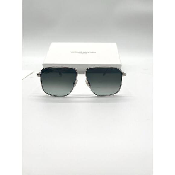 VICTORIA BECKHAM NEW Coin-Edge Navigator Sunglasses, Full Inclusion, Silver main image 9